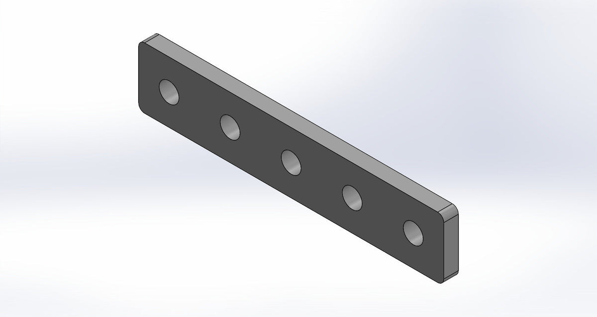 Universalanschlag Premium - 5x Rundloch - 250x50x12mm