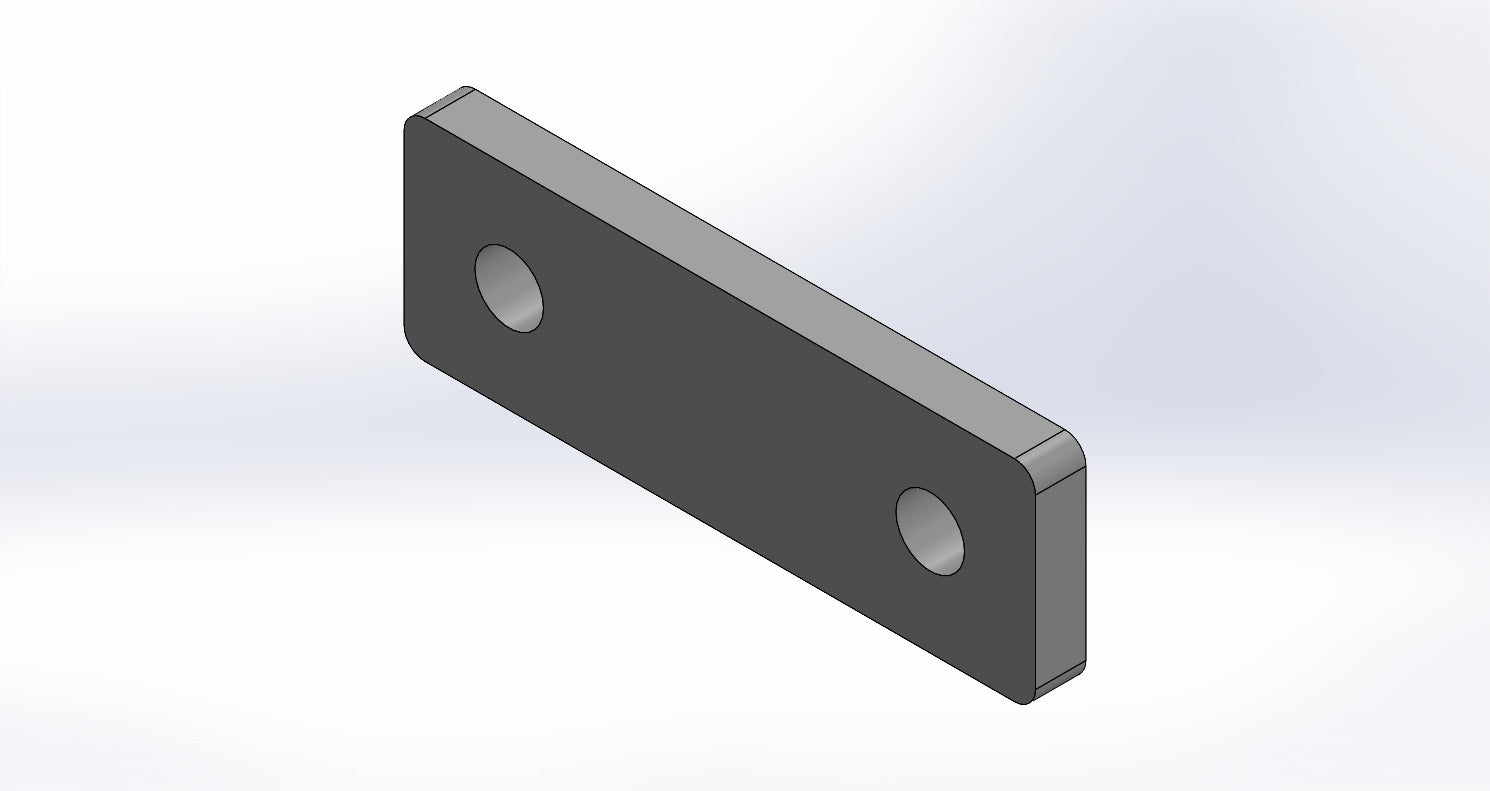 Univerzalni graničnik fi 16 – 150×50 mm | 2 okrugle rupe | System 16