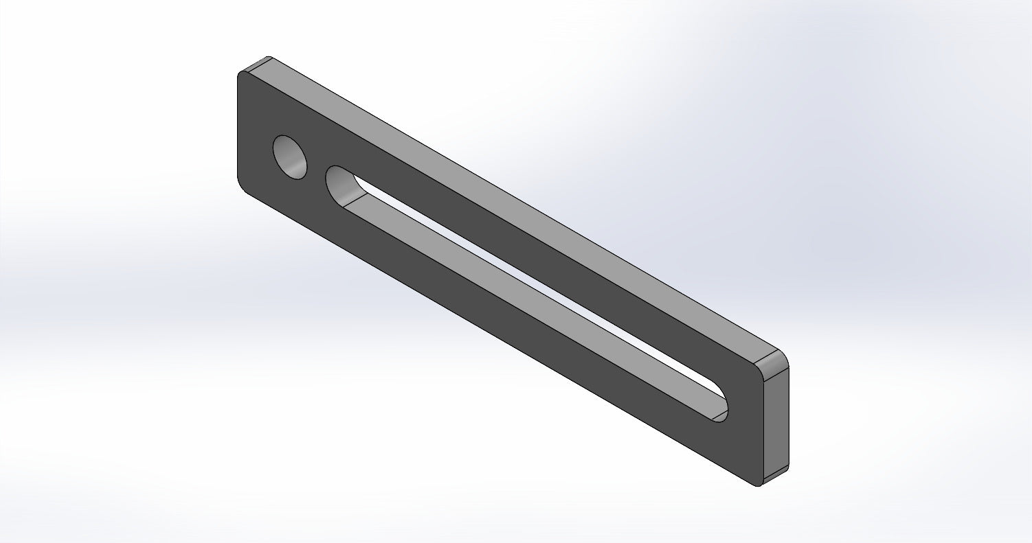 Univerzalni graničnik fi 16 – 250×50 mm | okrugla + prorezna rupa | System 16