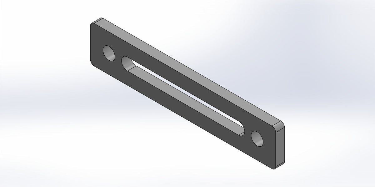 Univerzalni graničnik fi 16 – 250×50 mm | 2 okrugle + 1 prorezna rupa | System 16