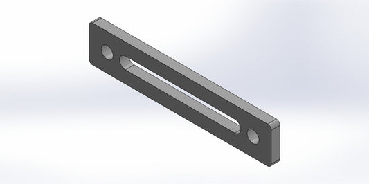 Univerzalni graničnik fi 16 – 250×50 mm | 2 okrugle + 1 prorezna rupa | System 16