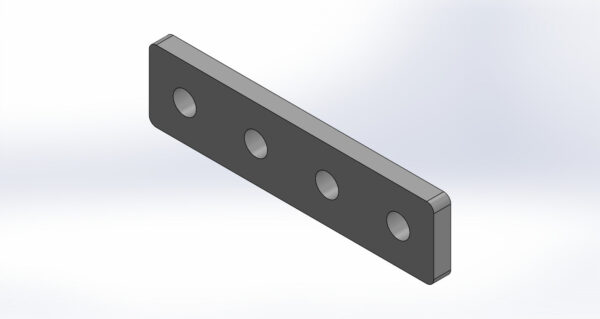 Univerzalni graničnik D16 | 200x50mm – 4x okrugle rupe