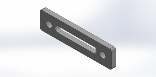 Univerzalni graničnik fi16 | 200x50mm – 2x okrugle rupe + 1x izdužena rupa