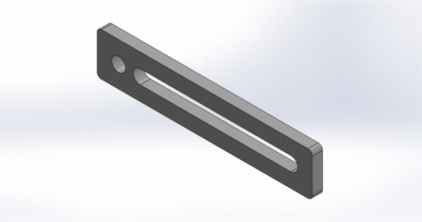 Univerzalni graničnik fi16 | 250x50mm – 1x okrugla rupa + 1x izdužena rupa