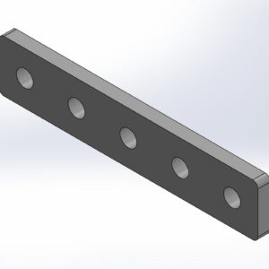Univerzalni graničnik fi16 | 250x50mm – 5x okruglih rupa