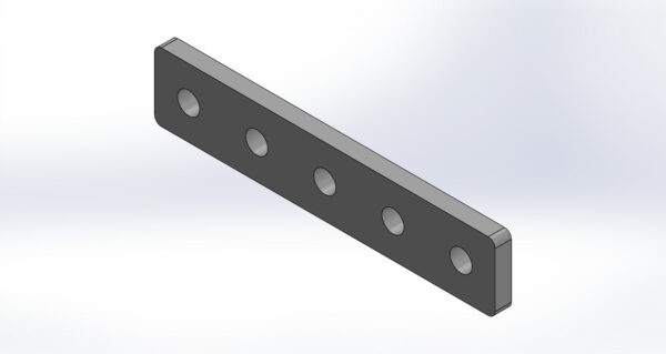 Univerzalni graničnik fi16 | 250x50mm – 5x okruglih rupa